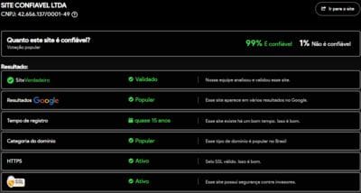 Site verificado e verdadeiro:a40com